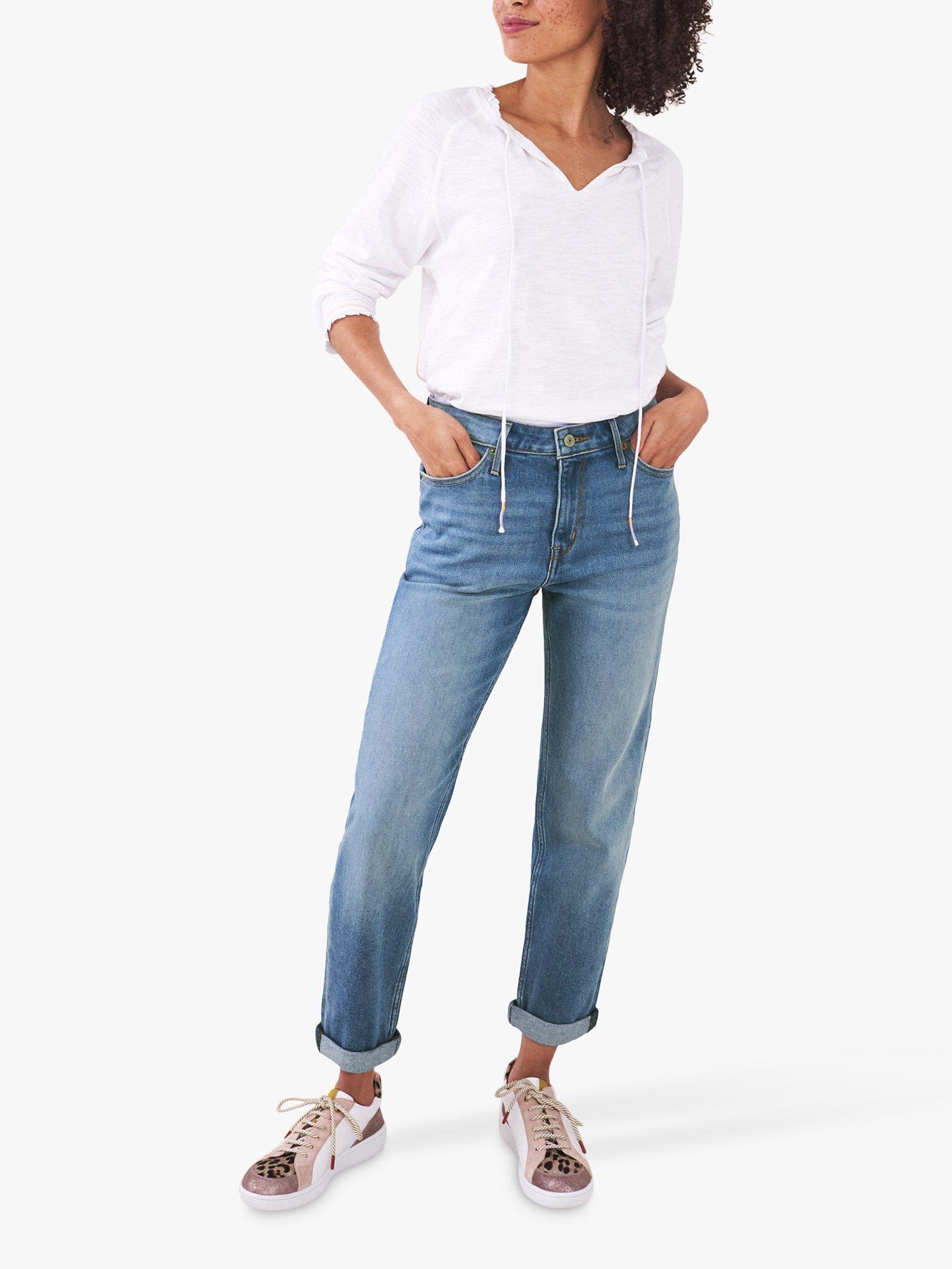 White Stuff Katy Relaxed Slim Fit Jeans, Light Denim