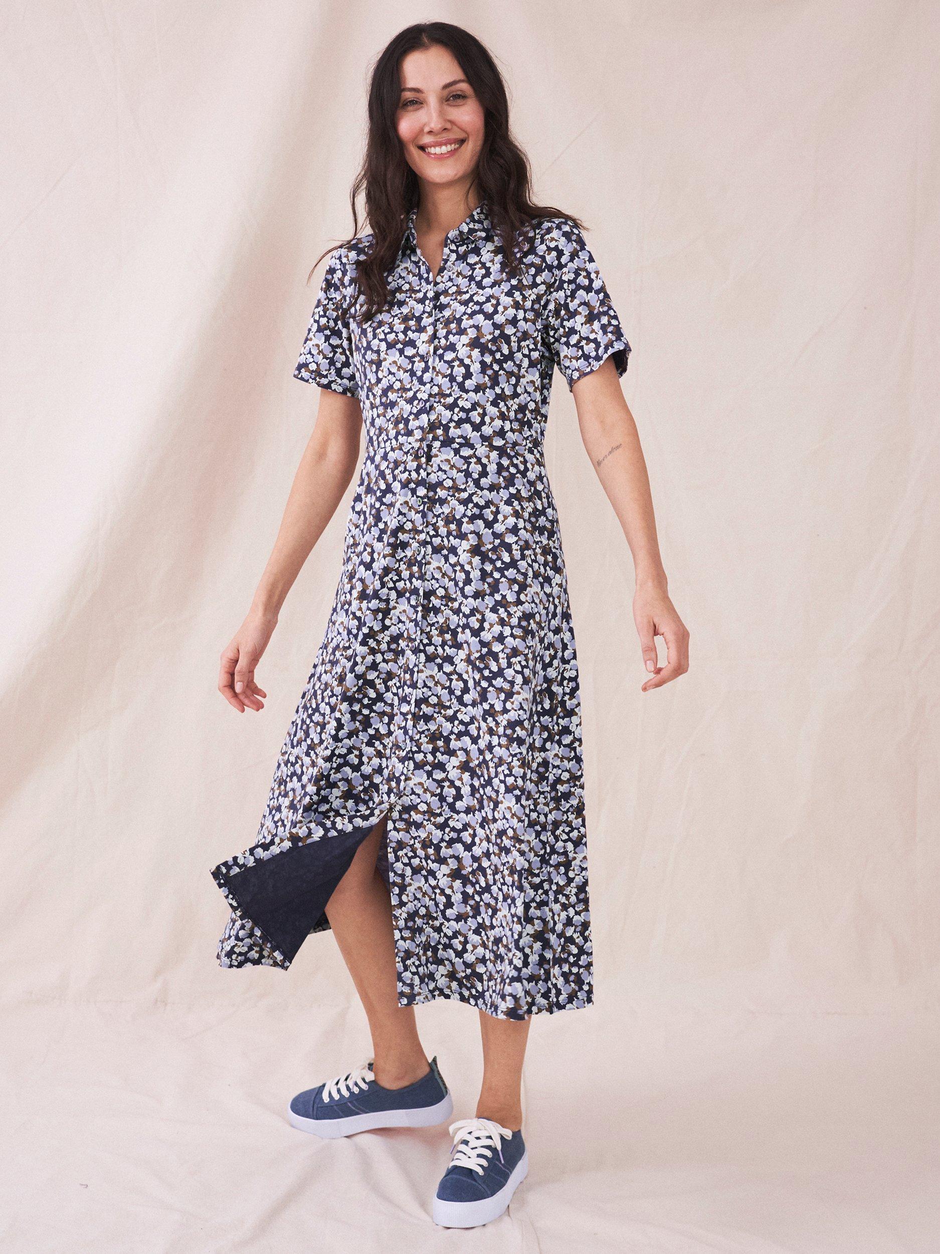 White Stuff Rua Shirt Dress, Purple