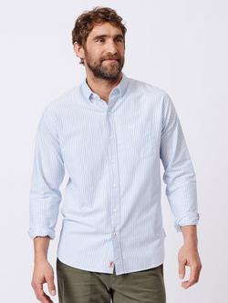 Aubin Aldridge Oxford Stripe Cotton Button Down Shirt, Pale Blue Stripe