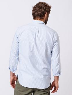 Aubin Aldridge Oxford Stripe Cotton Button Down Shirt - view 2, Pale Blue Stripe