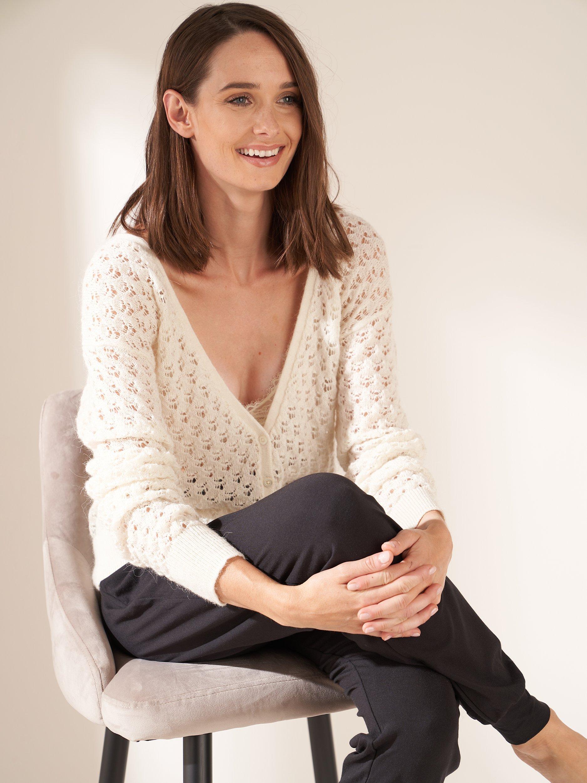 Truly Two Way Cardigan, Ivory, L