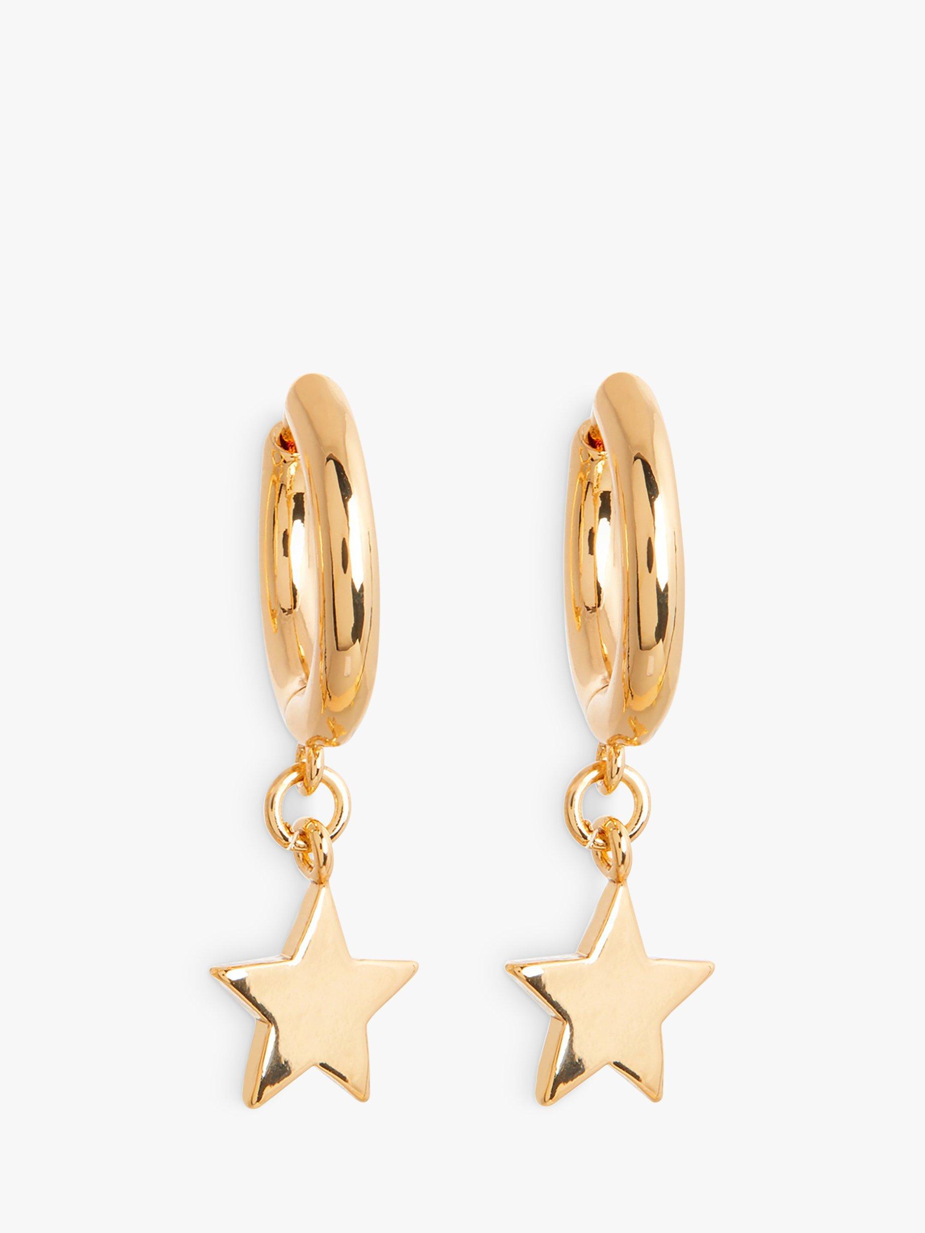 HUSH Chrysi Star Drop Huggie Hoop Earrings