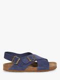 Celtic & Co. Suede Crossover Footbed Sandals, Khaki
