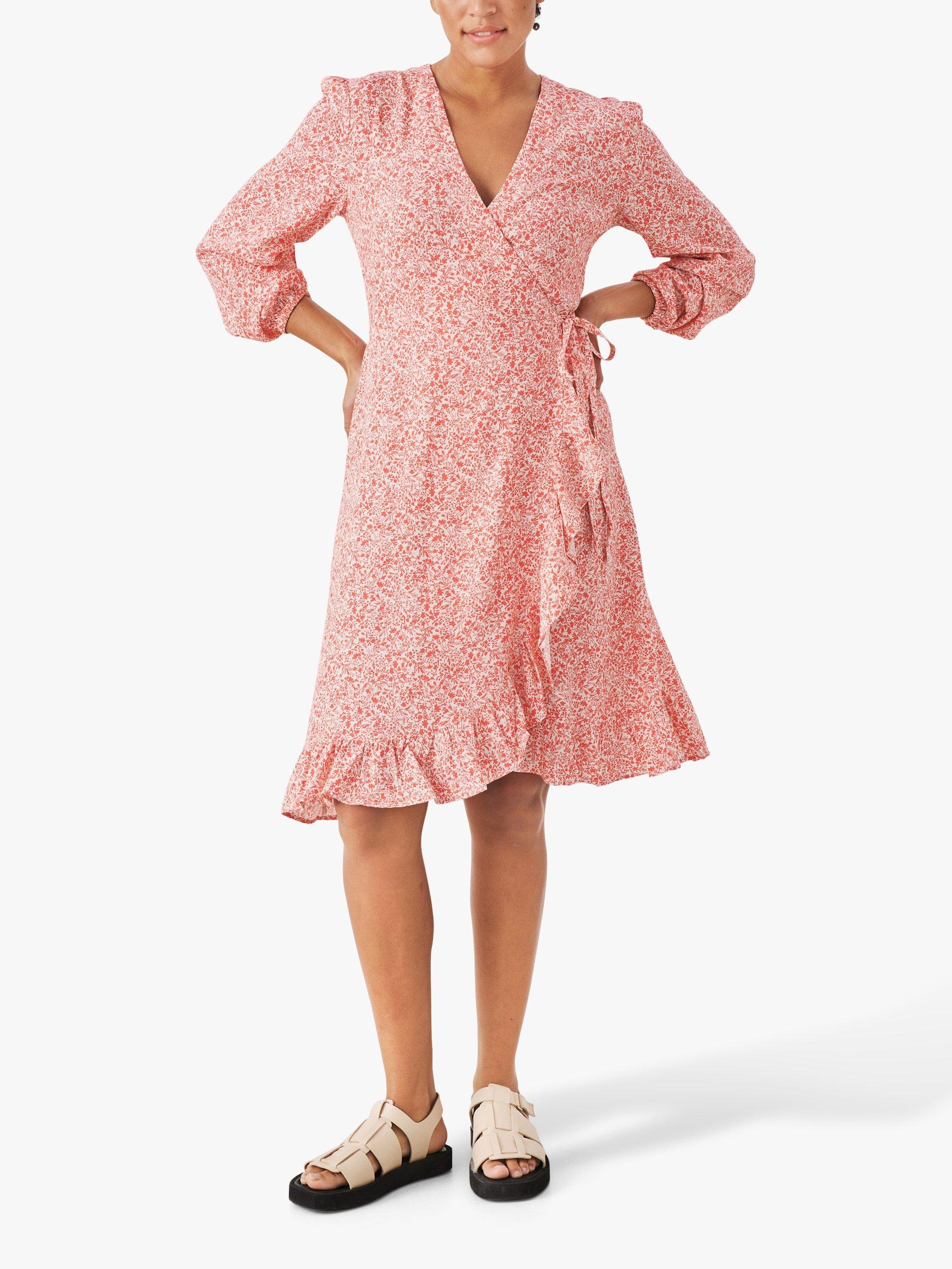 Part Two Clairel Floral Wrap Dress, Cayenne, 12