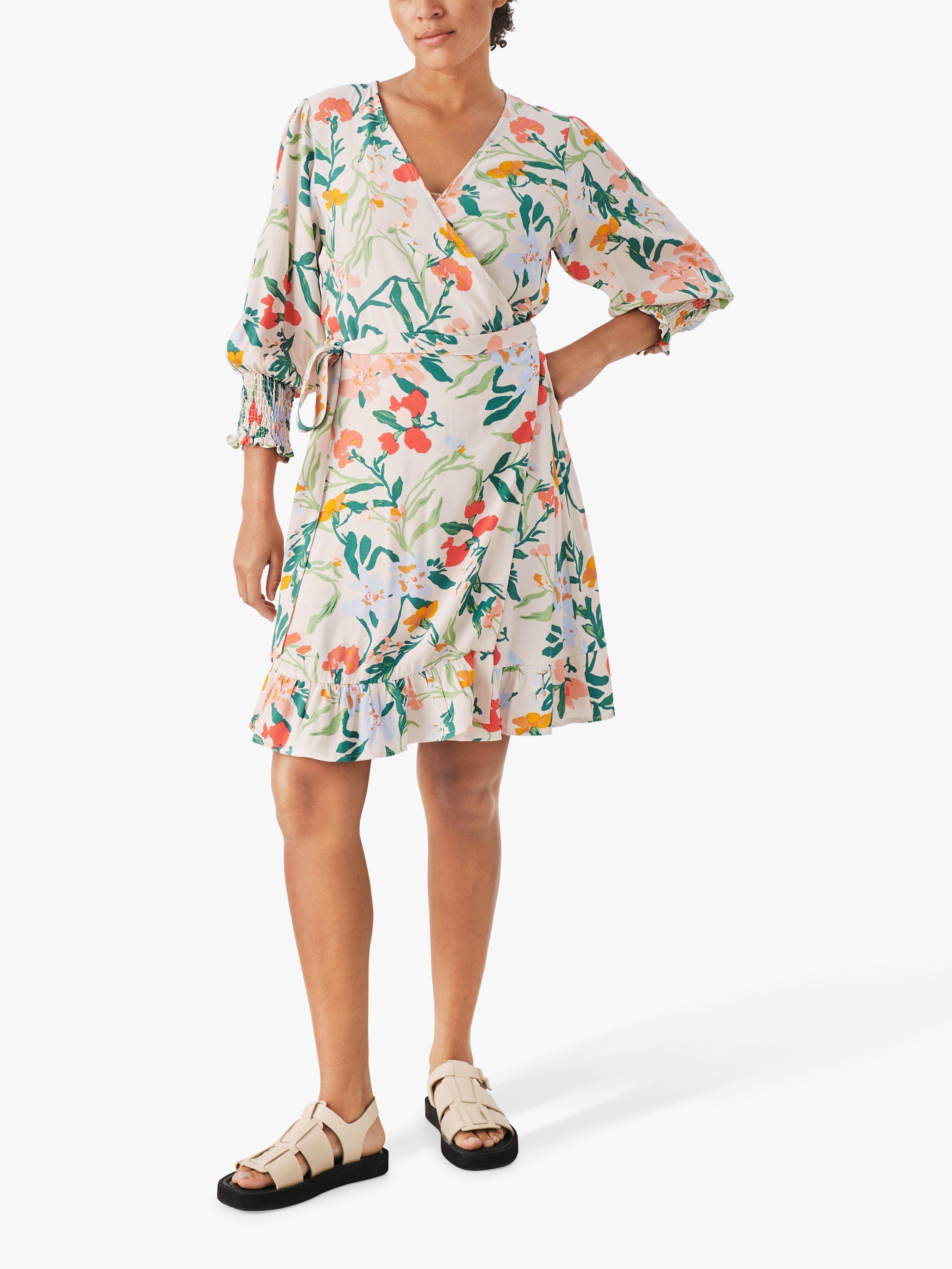 Part Two Ninia Blooming Dahlia Print Wrap Mini Dress, Multi