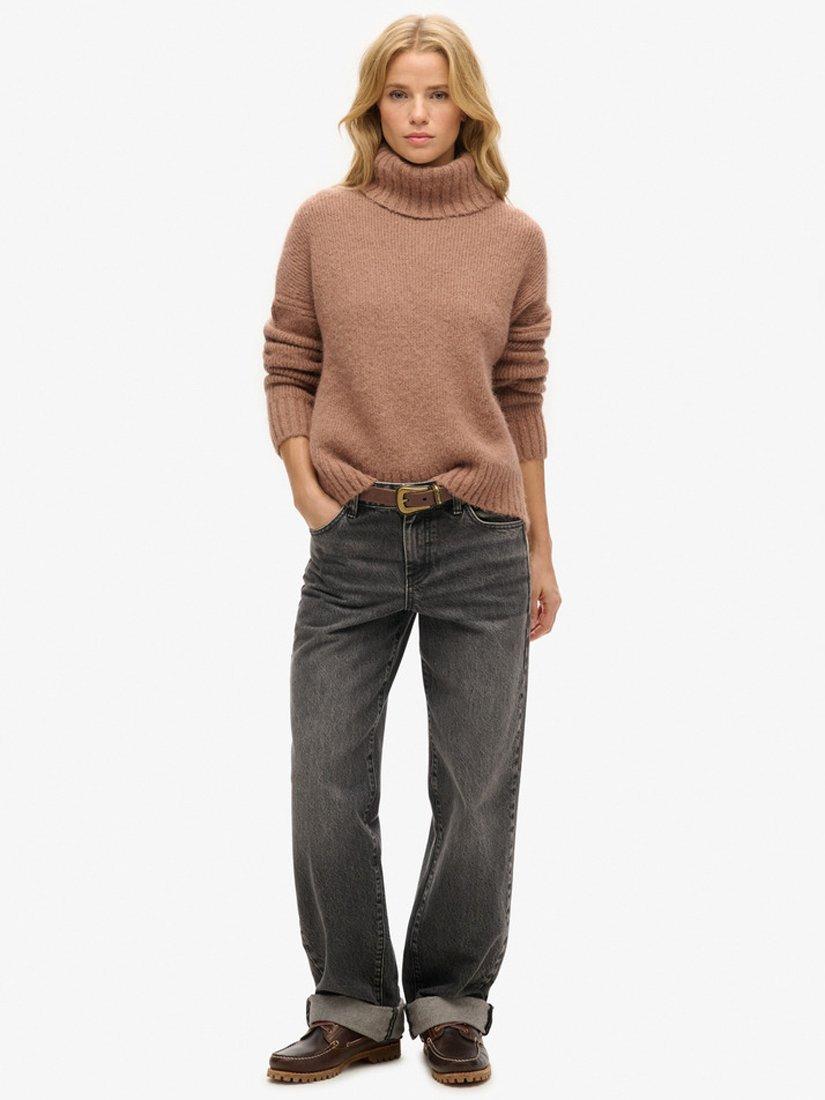Superdry Studios Alpaca Wool Blend Chunky Roll Neck Jumper
