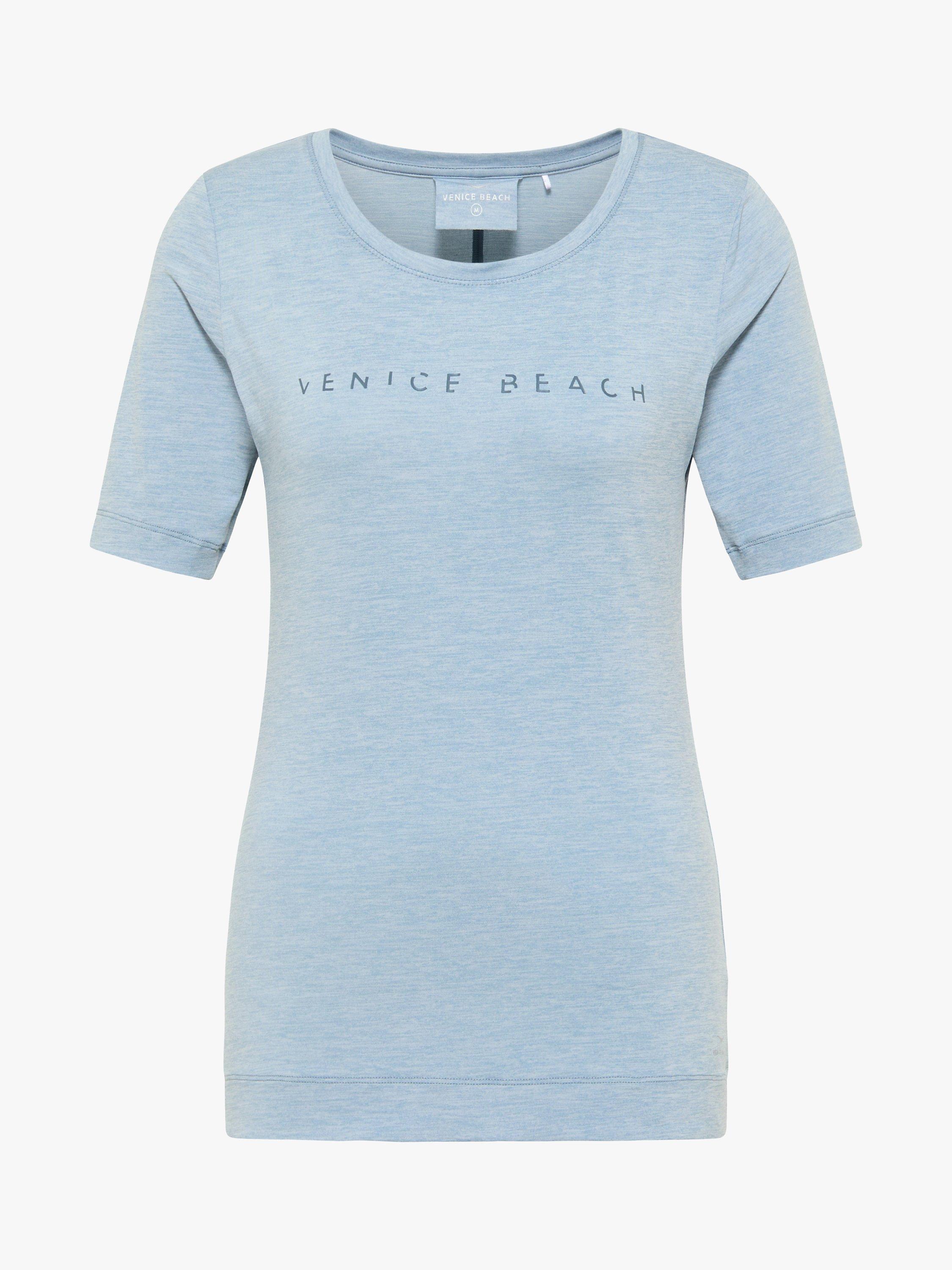 Venice Beach Peach Short Sleeve Gym Top, Dusty Blue, XL