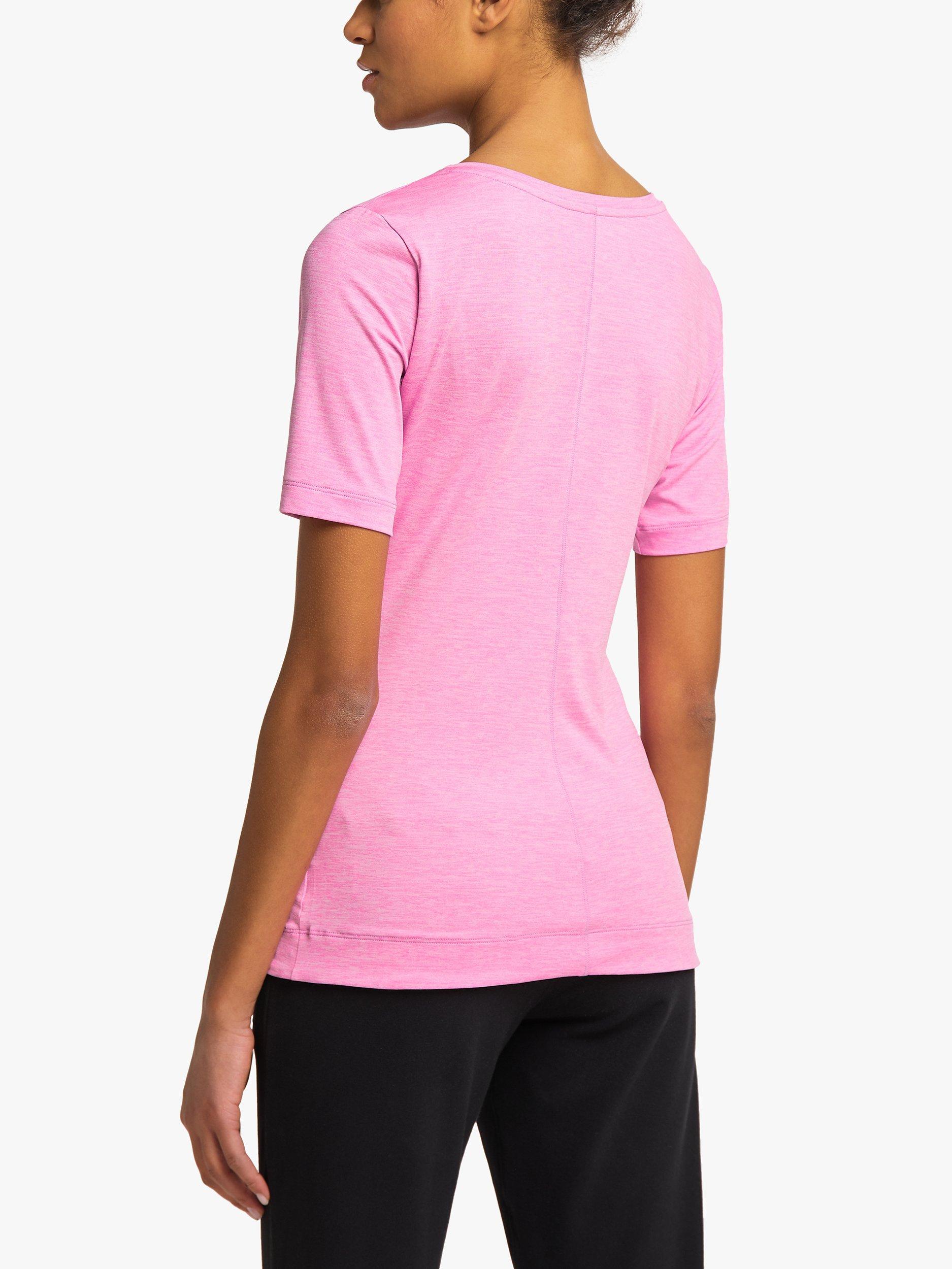 Product image 2 of 6, which shows Venice Beach Peach Short Sleeve Gym Top, Rapture Rose, S