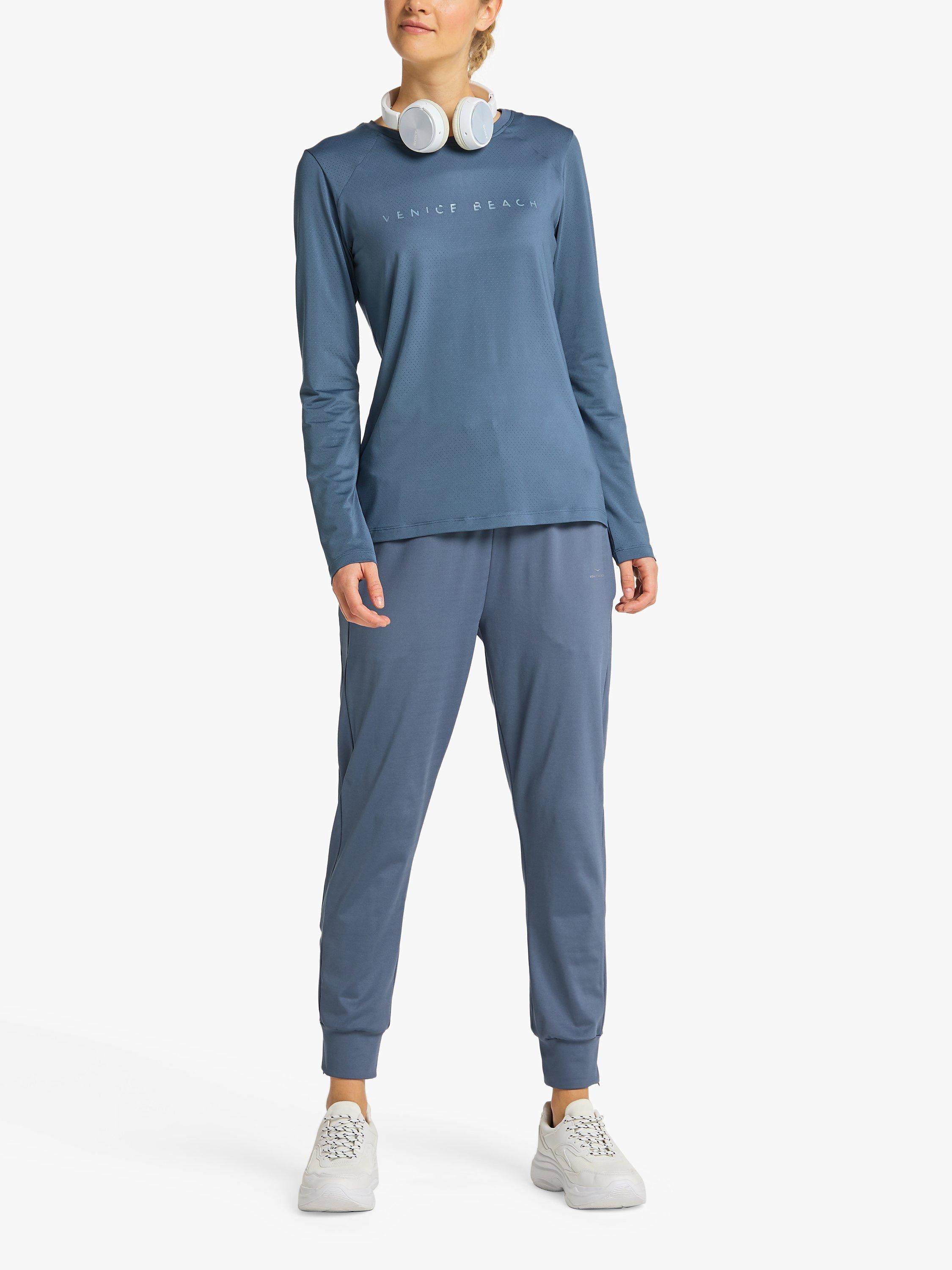 Product image 1 of 6, which shows Venice Beach Pittis Long Sleeve Gym Top, Coast Blue, S