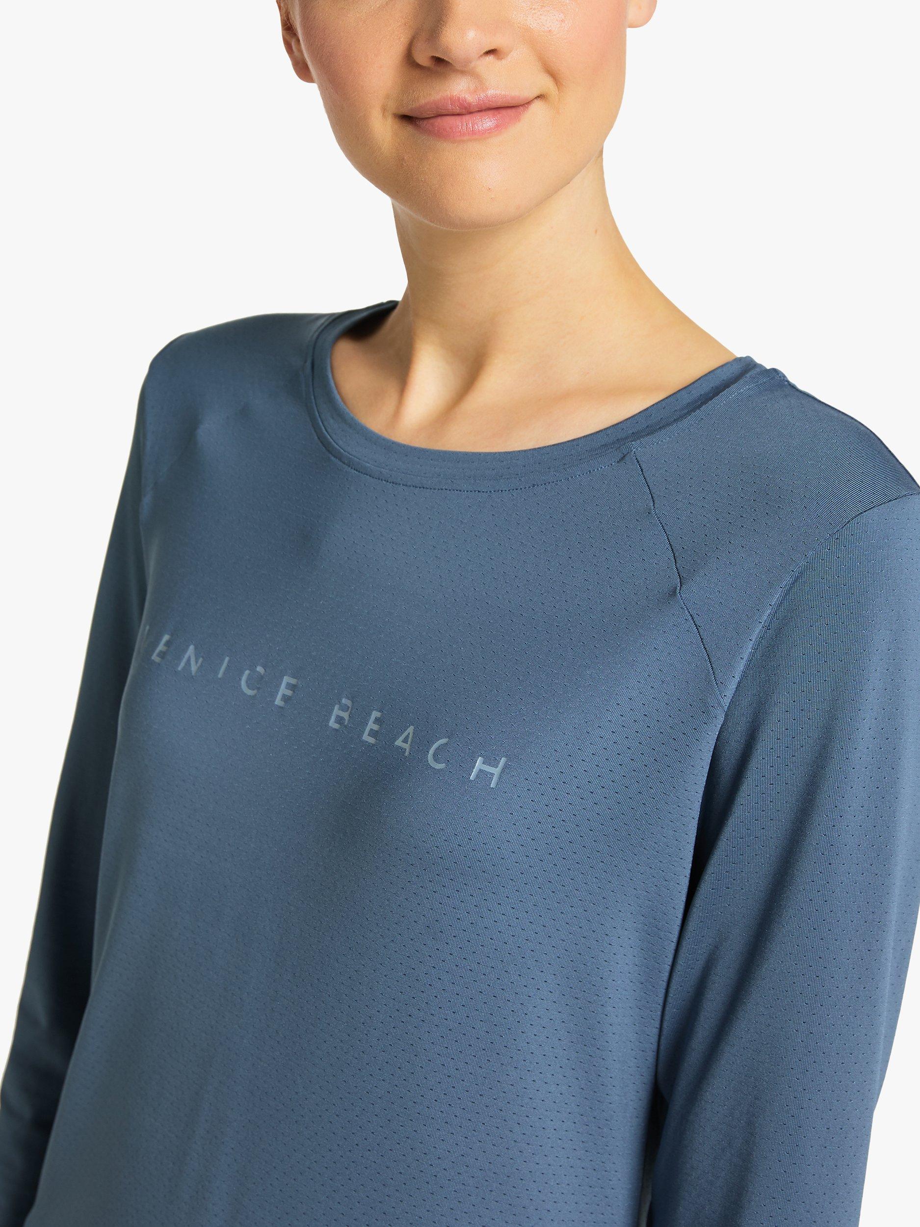 Product image 4 of 6, which shows Venice Beach Pittis Long Sleeve Gym Top, Coast Blue, S