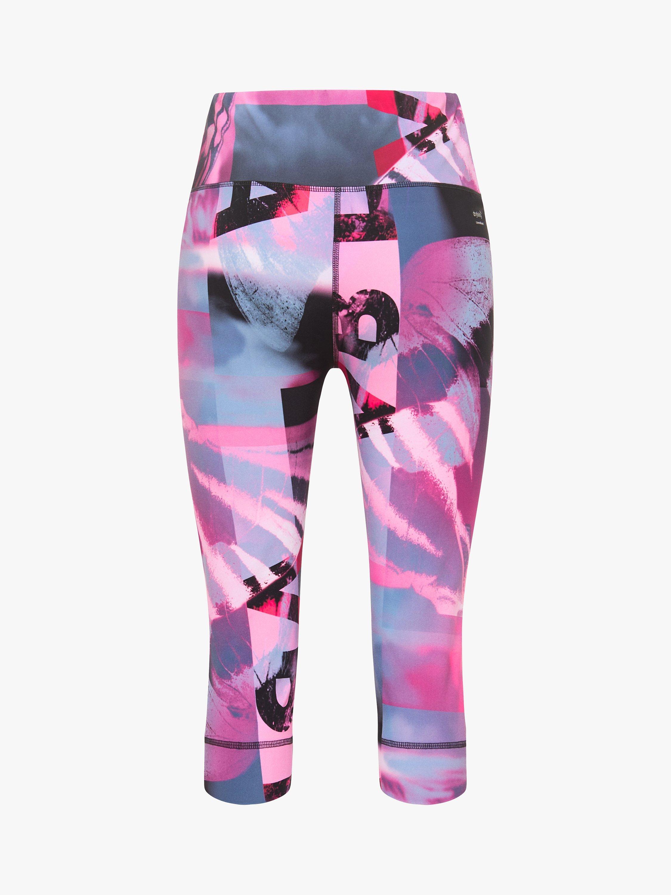 Venice Beach Prudence 3/4 Gym Leggings, Virtual Patchwork, XS