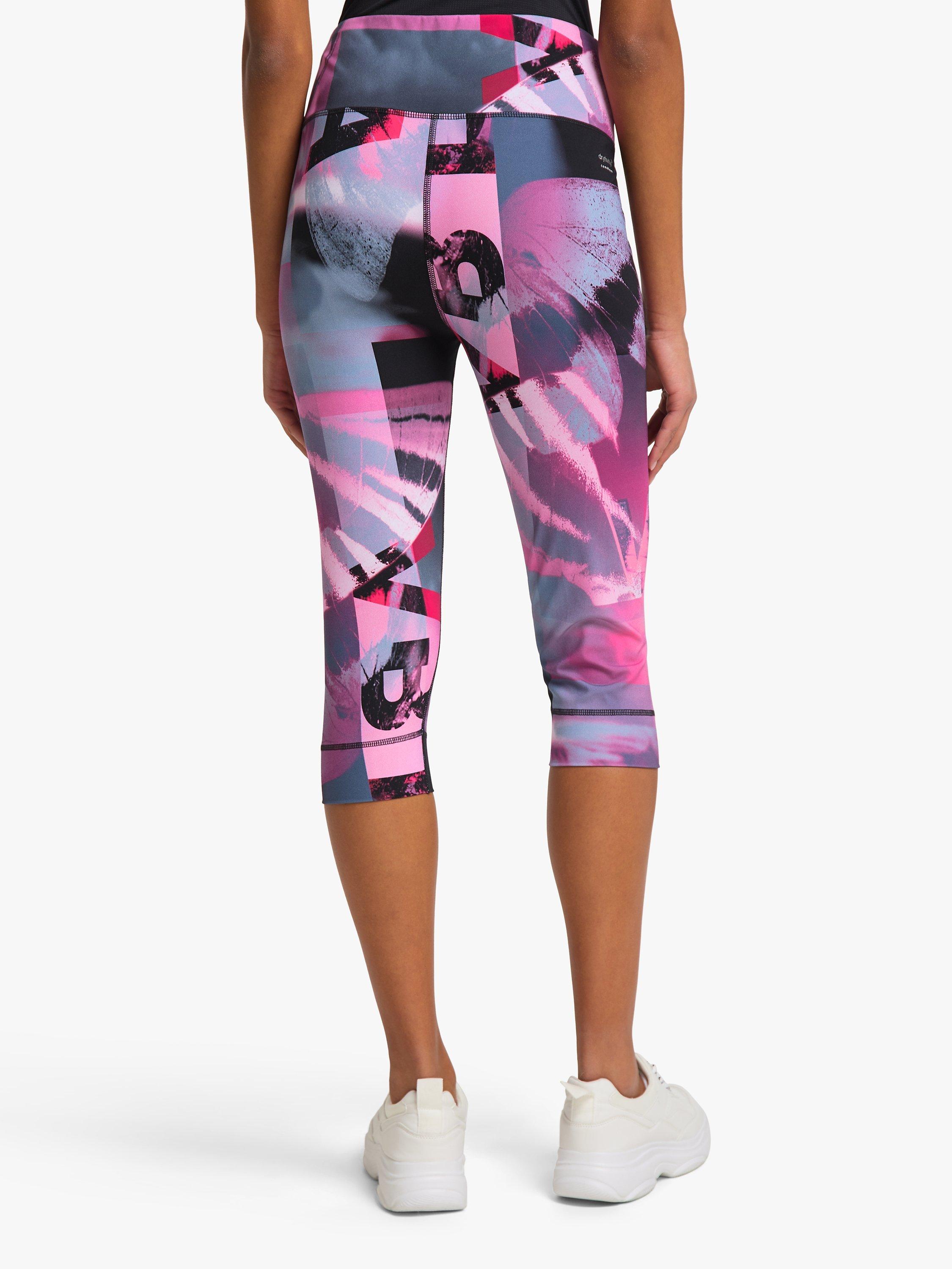 Venice Beach Prudence 3/4 Gym Leggings, Virtual Patchwork, XS