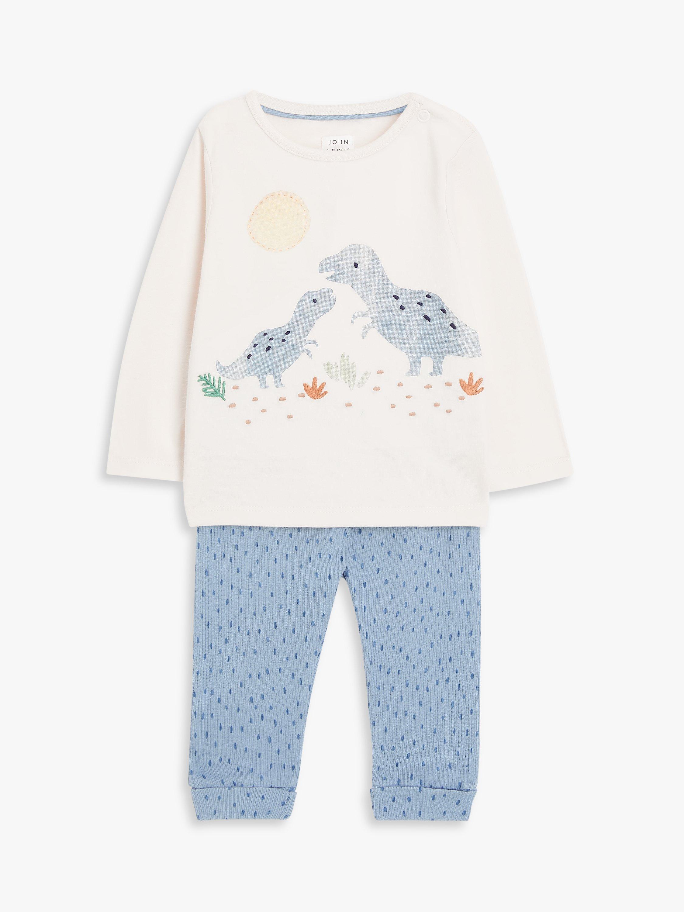 John Lewis Baby Dinosaur Top & Leggings Set, Multi