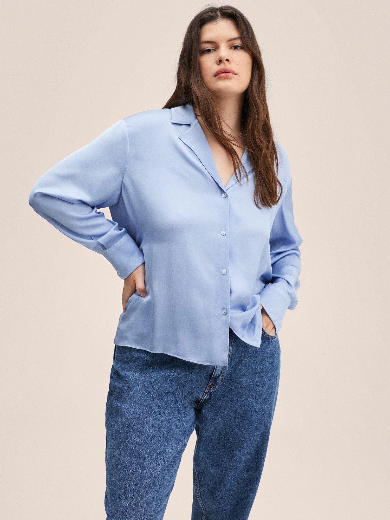 Mango Lilium Revere Collar Blouse
