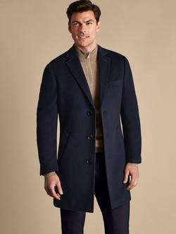 Charles Tyrwhitt Pure Wool Overcoat, Navy Blue
