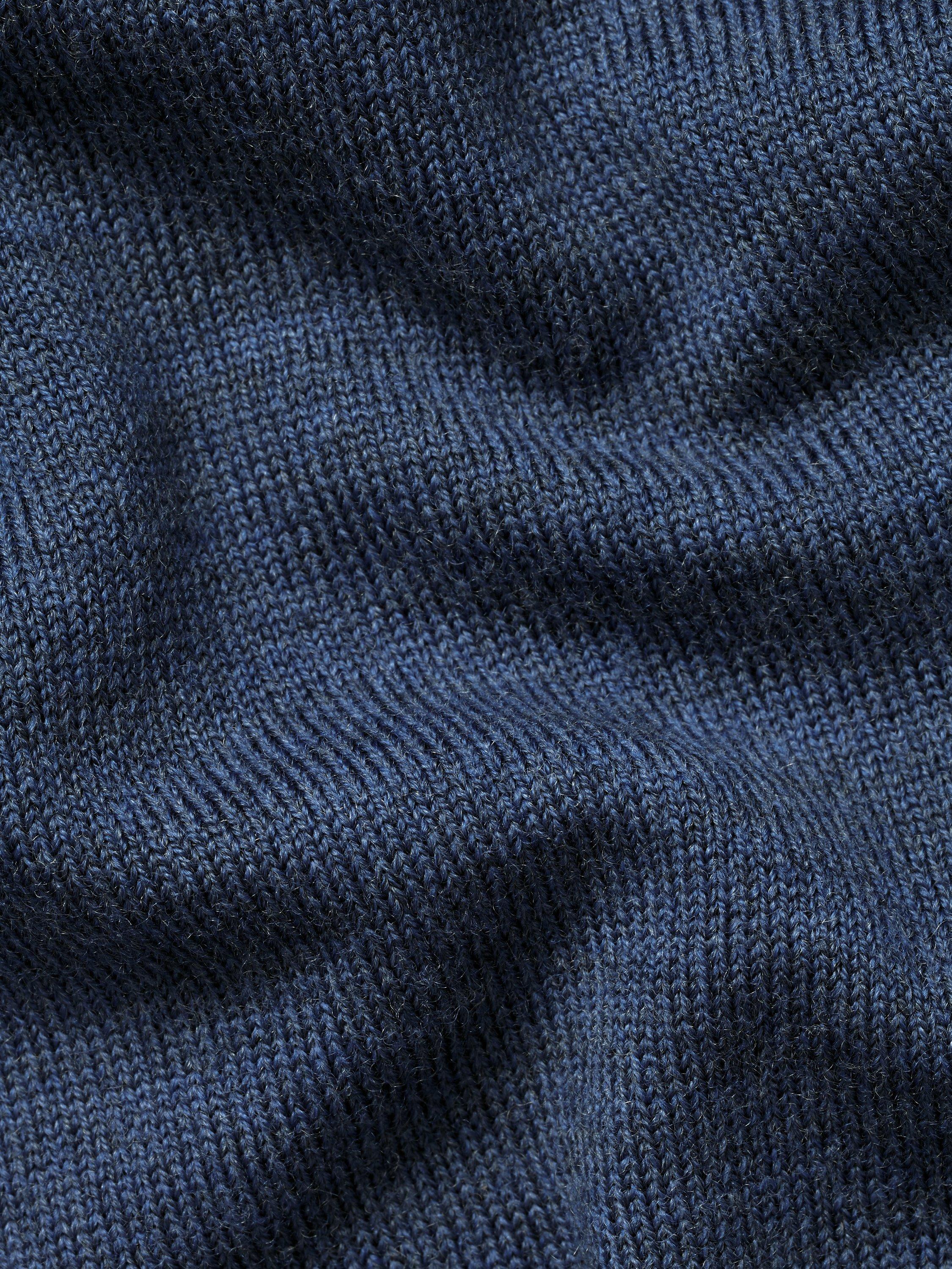Product image 6 of 6, which shows Charles Tyrwhitt Merino Wool Zip Neck Jumper, Indigo Blue, M