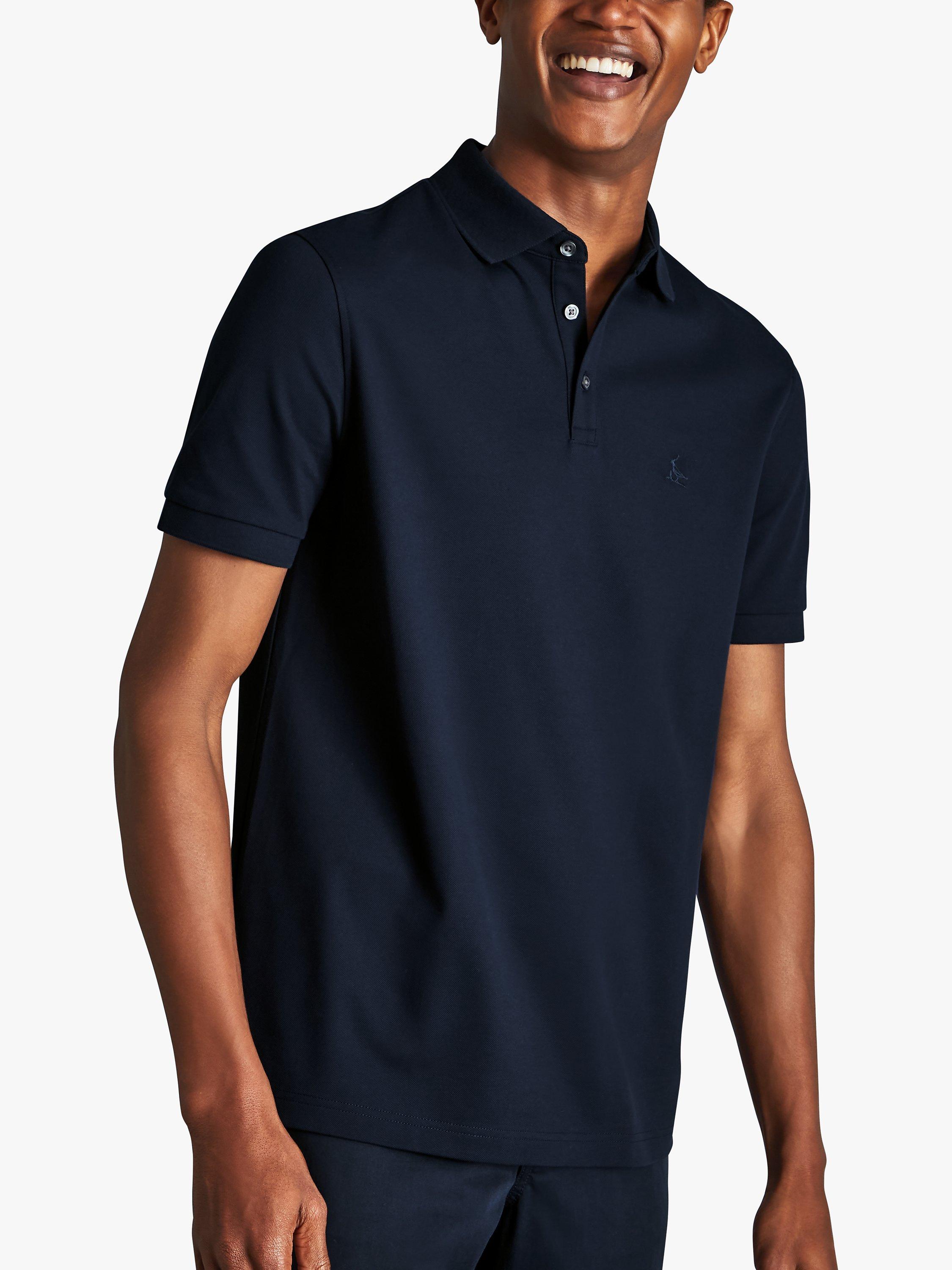 Product image 1 of 6, which shows Charles Tyrwhitt Pique Polo Shirt, Navy Blue, S