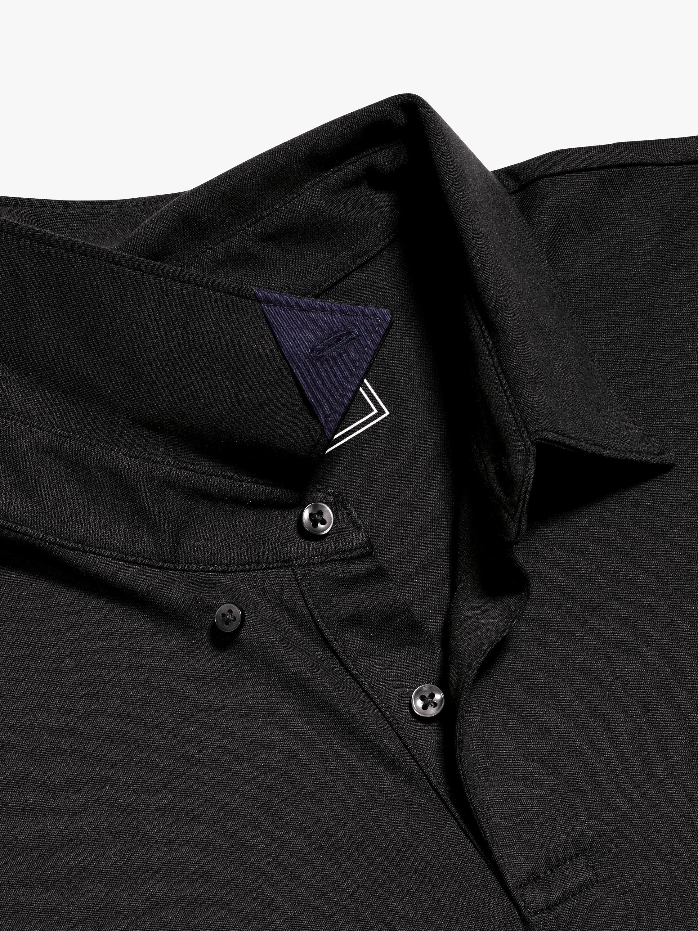 Charles Tyrwhitt Smart Jersey Short Sleeve Polo, Black, S