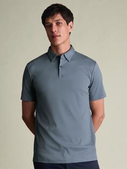 Charles Tyrwhitt Smart Jersey Short Sleeve Polo, Steel Blue