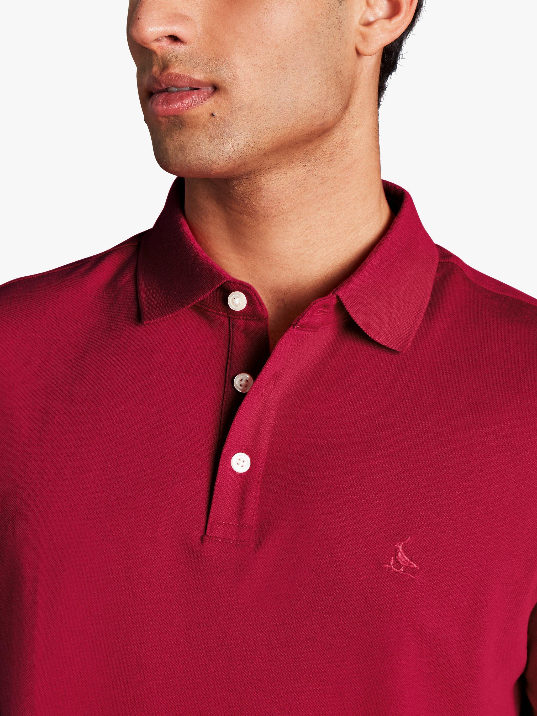 Product image 3 of 5, which shows Charles Tyrwhitt Pique Polo Shirt, Red, L