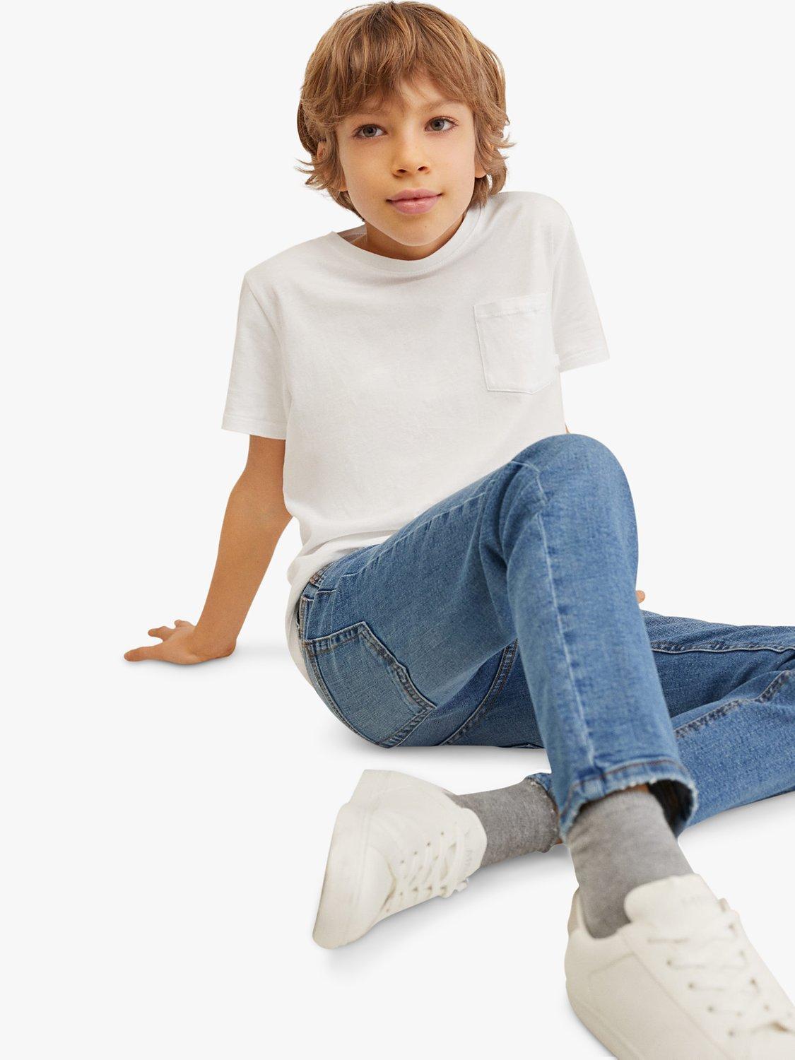Mango Boys' Slim Jeans, Mid Blue