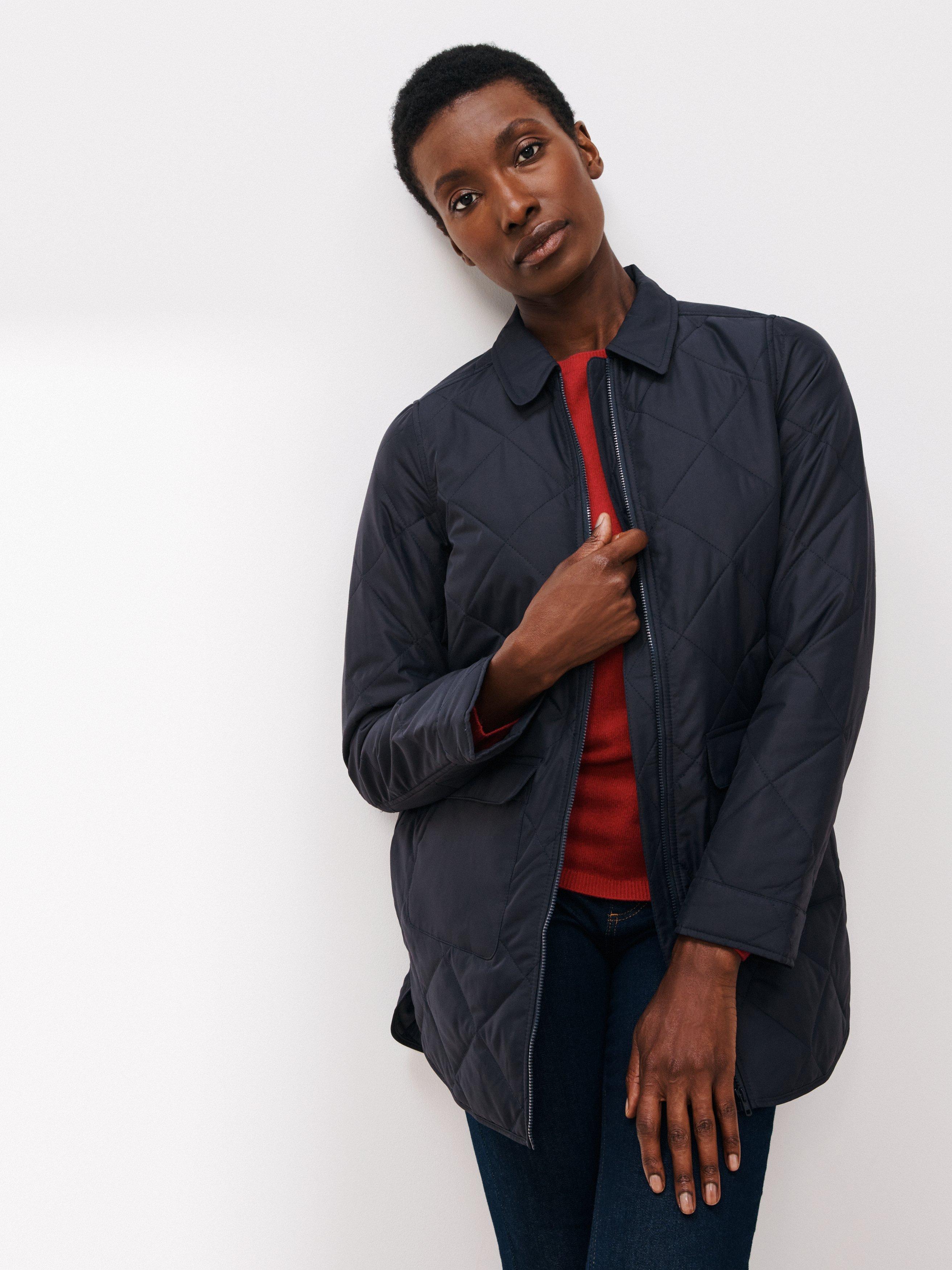 John Lewis Recycled Polyester Quilted Jacket, Navy