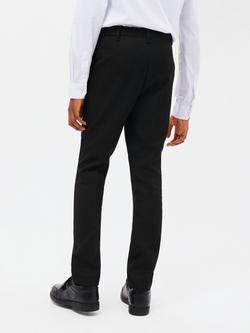 John Lewis Boys' Regular Length Skinny School Trousers - view 2, Black