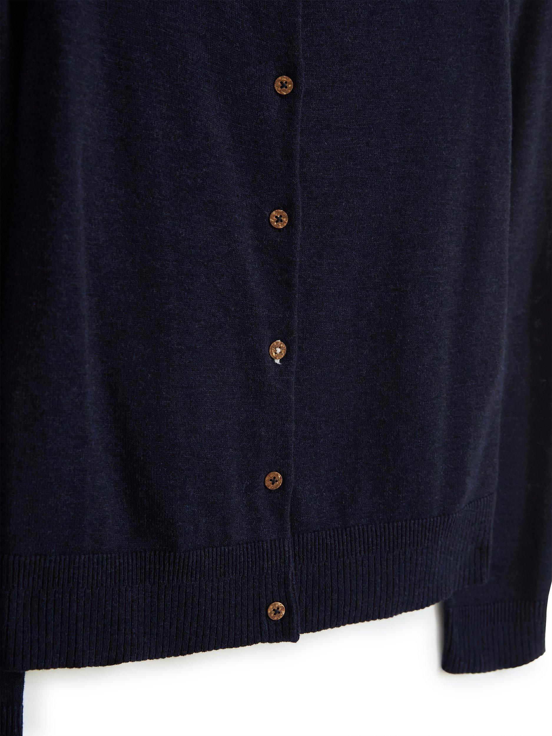Product image 5 of 6, which shows White Stuff Lulu Crew Neck Organic Cotton Cardigan, French Navy, 6