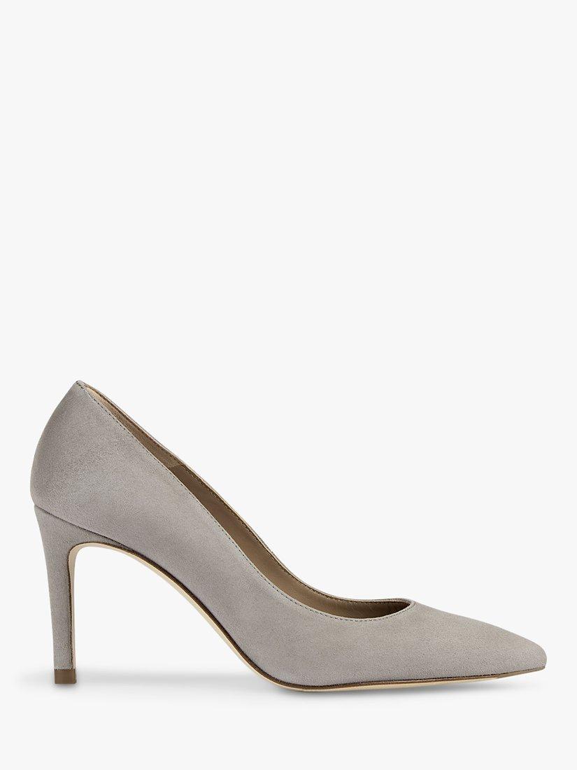 L.K.Bennett Floret Suede Pointed Toe Court Shoes, Grey