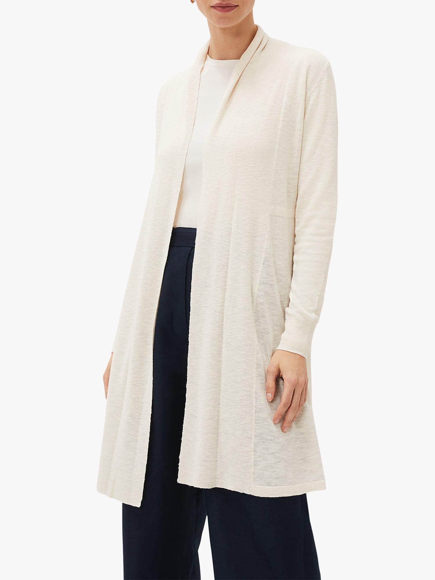 Phase Eight Louise Linen Blend Longline Cardigan
