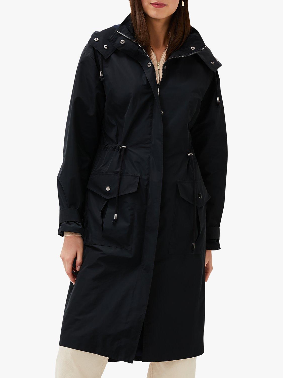 Phase Eight Chloe Longline Parka Coat, Navy, 20