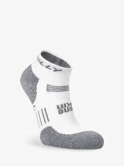 Hilly Supreme Ankle Running Socks - view 2, White/Grey Marl