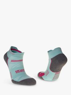Hilly Supreme Ankle Running Socks - view 2, Aquamarine/Grey Marl