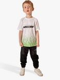 Angel & Rocket Kids' Minecraft Dip-Dye T-Shirt, White