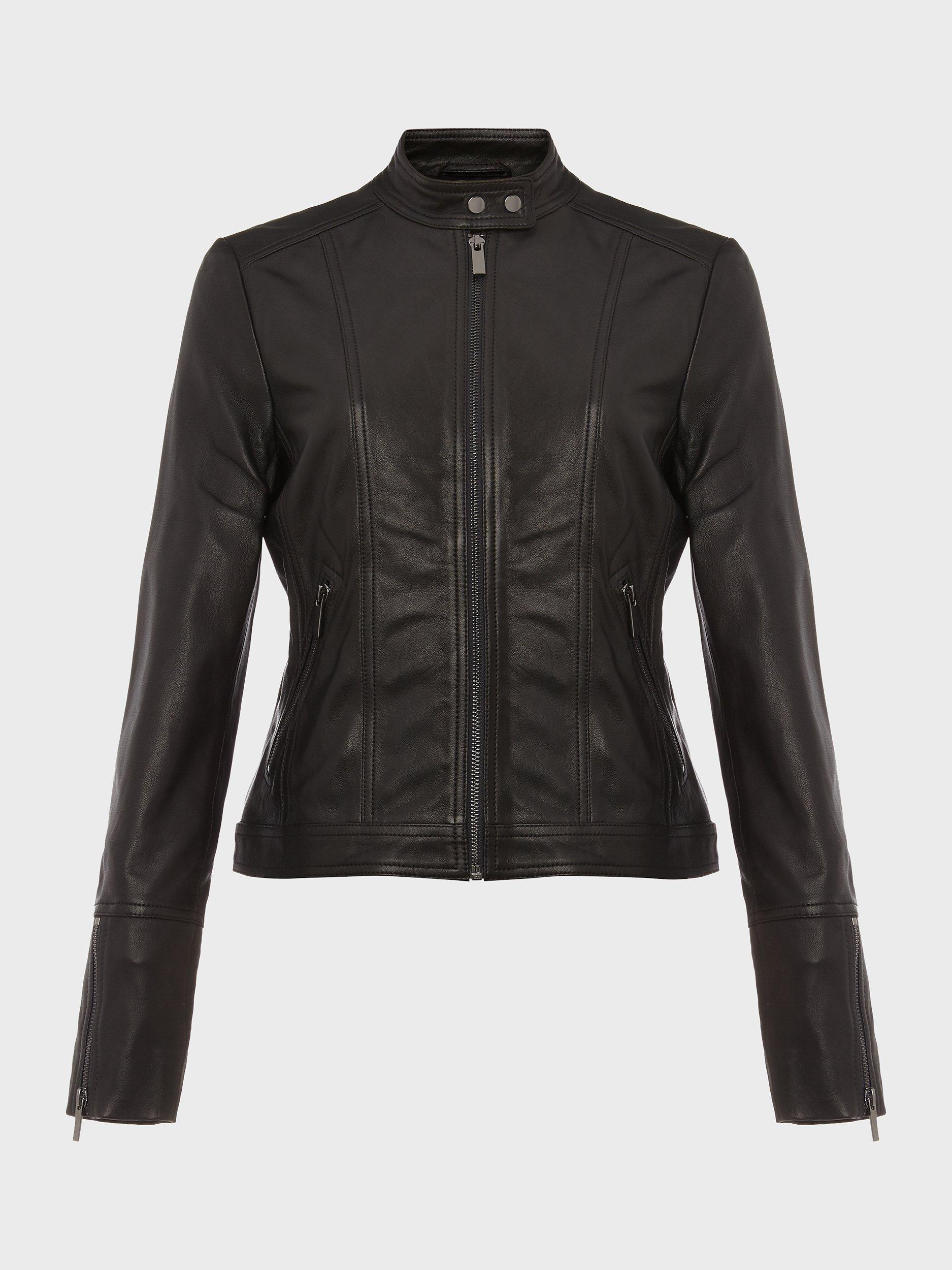 Hobbs Fran Leather Jacket Black