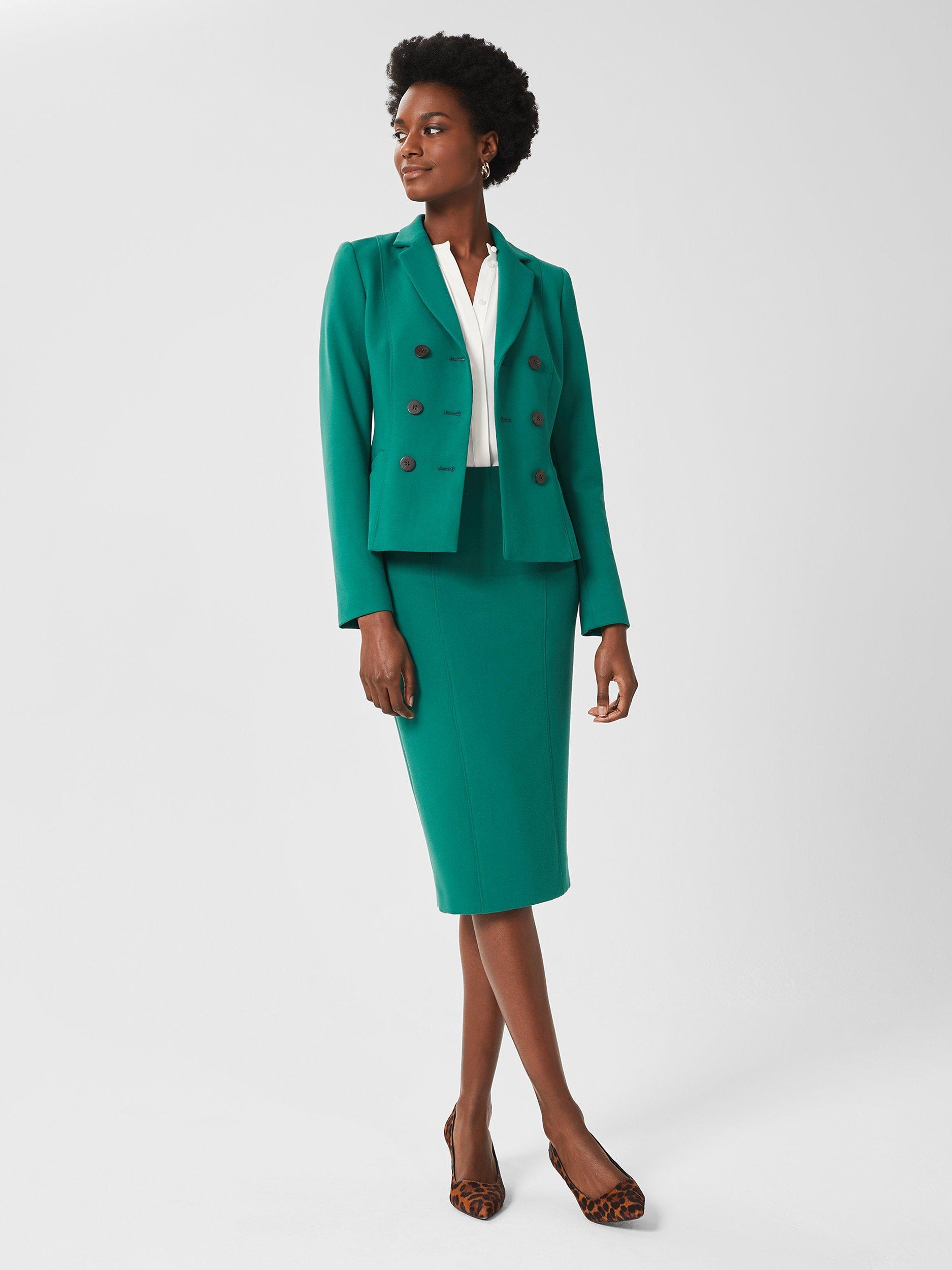 Hobbs Beatrice Pencil Skirt, Jade