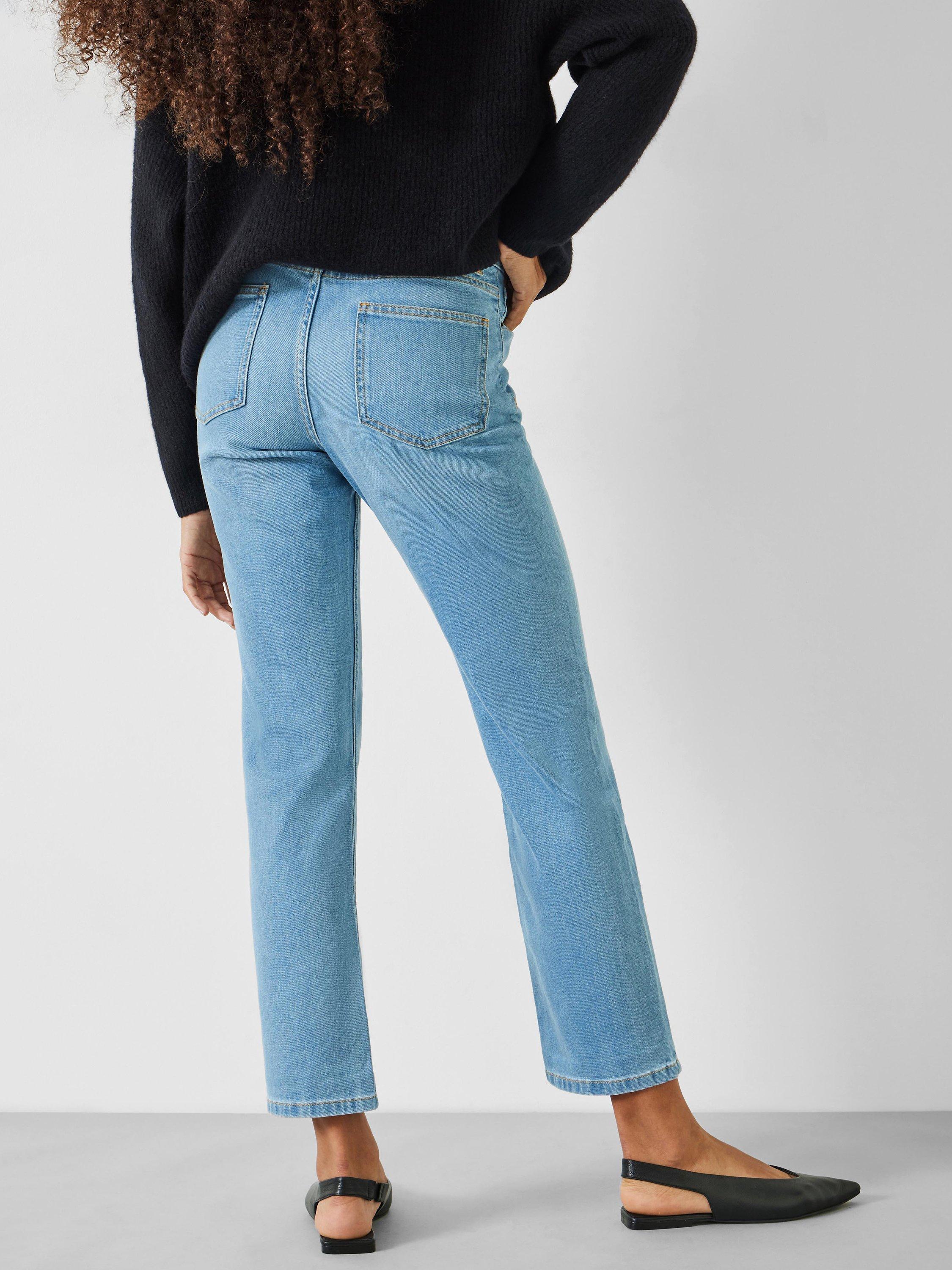 Product image 3 of 5, which shows HUSH Agnes Straight Leg Jeans, Authentic Light Wash, 4S