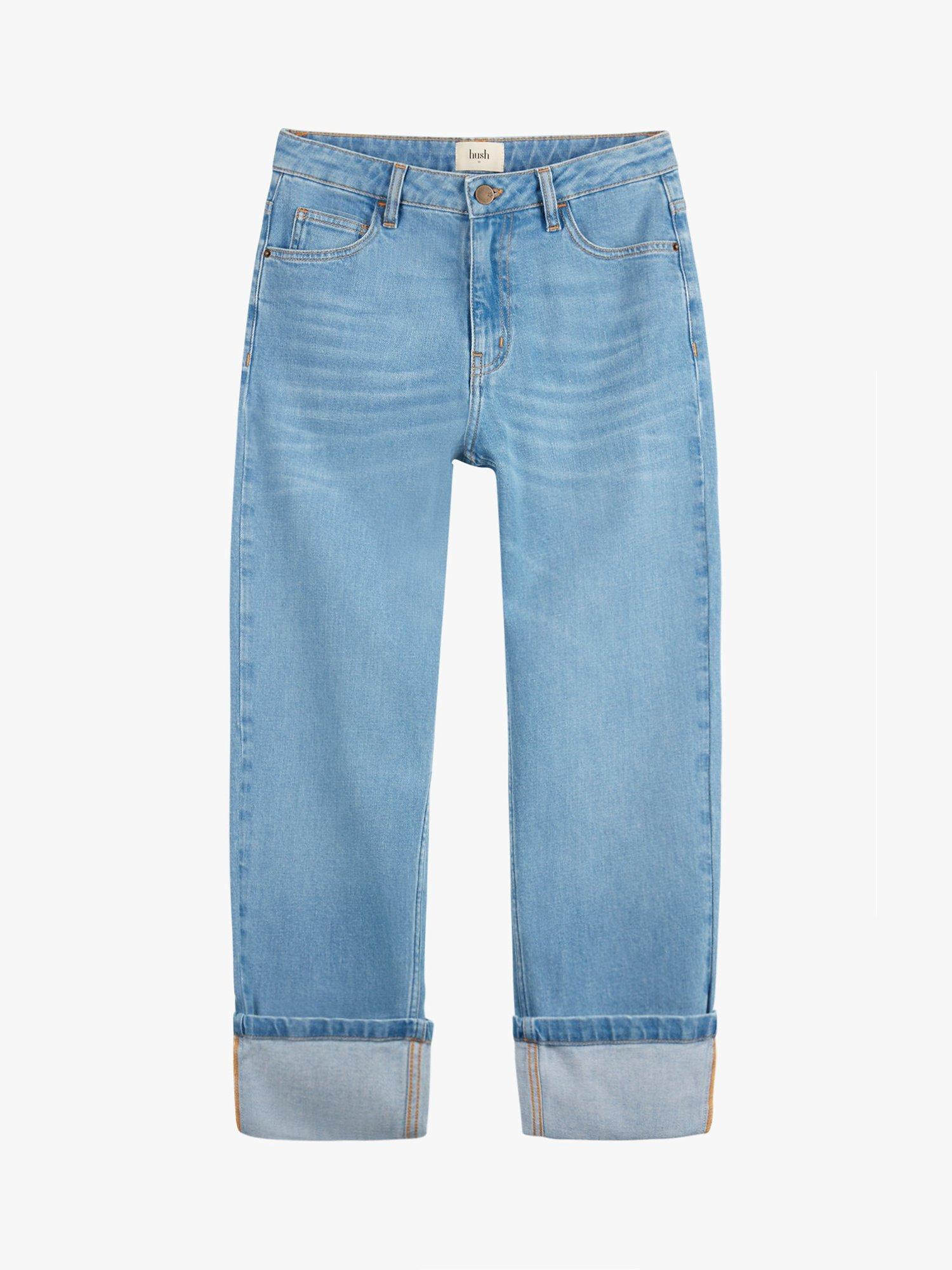 Product image 4 of 5, which shows HUSH Agnes Straight Leg Jeans, Authentic Light Wash, 4S