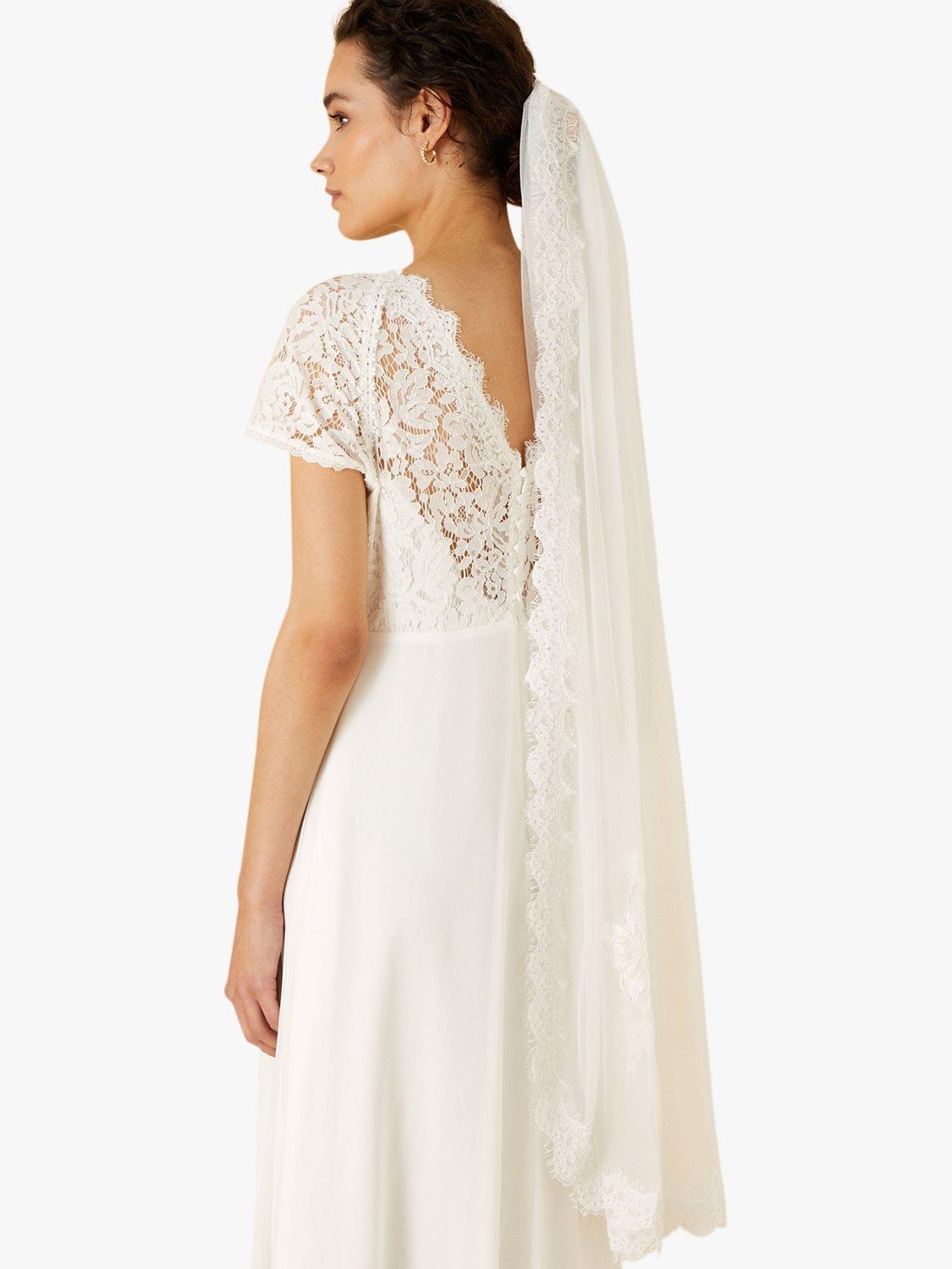 Monsoon Vicki Lace Wedding Veil, Ivory