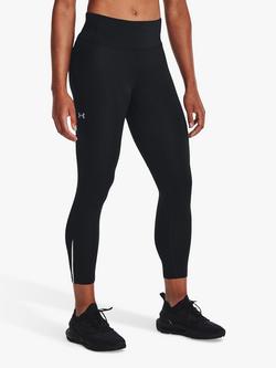 Under Armour Fly Fast 3.0 Ankle Grazer Running Leggings, Black/Reflective