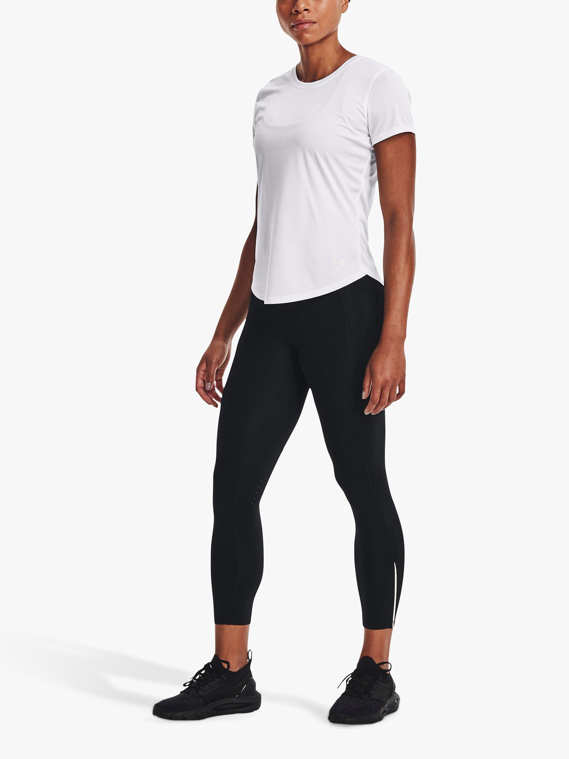 Product image 3 of 8, which shows Under Armour Fly Fast 3.0 Ankle Grazer Running Leggings, Black/Reflective, XS