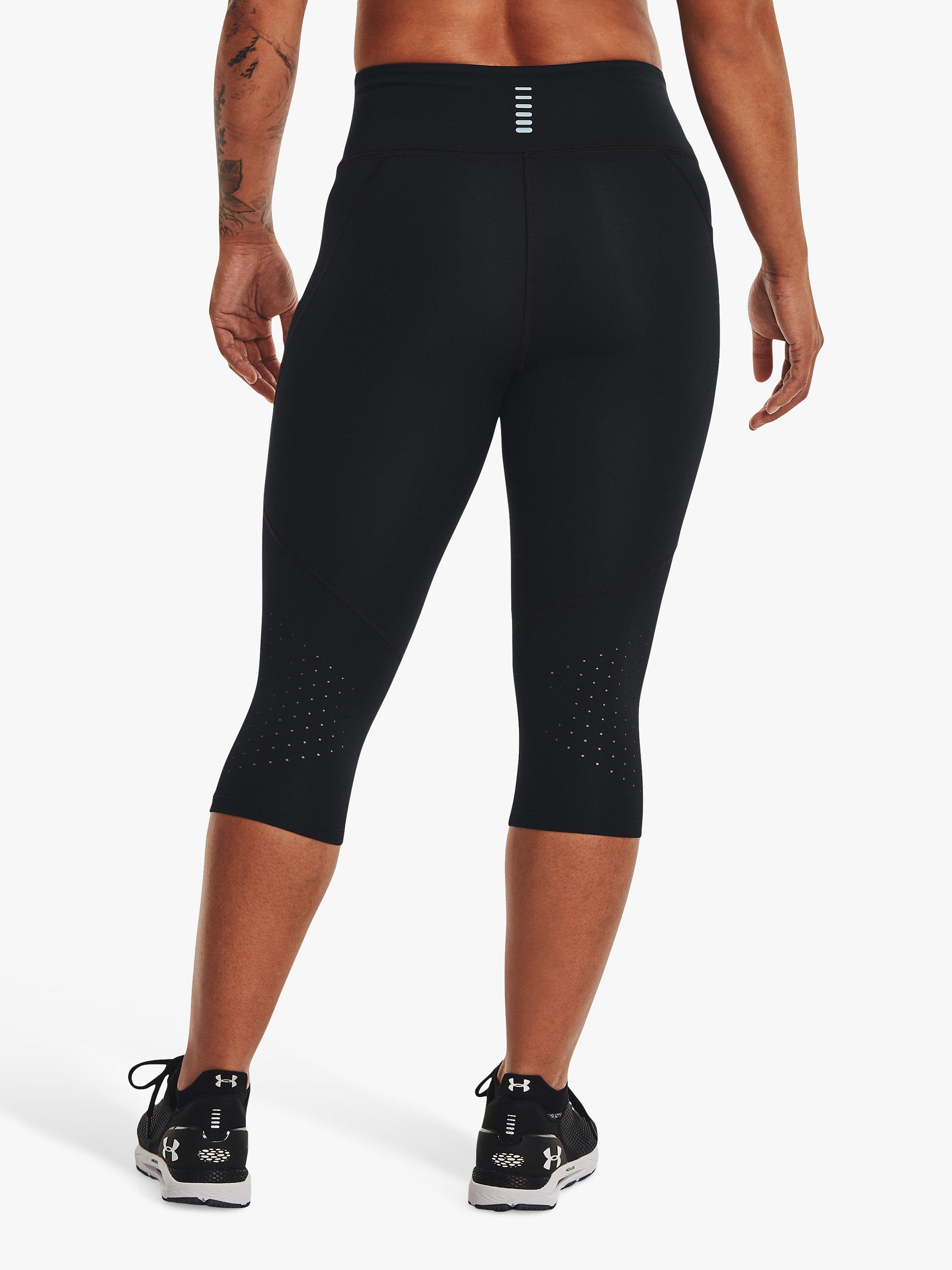 Under Armour Fly Fast 3.0 Capri Running Leggings Black Reflective