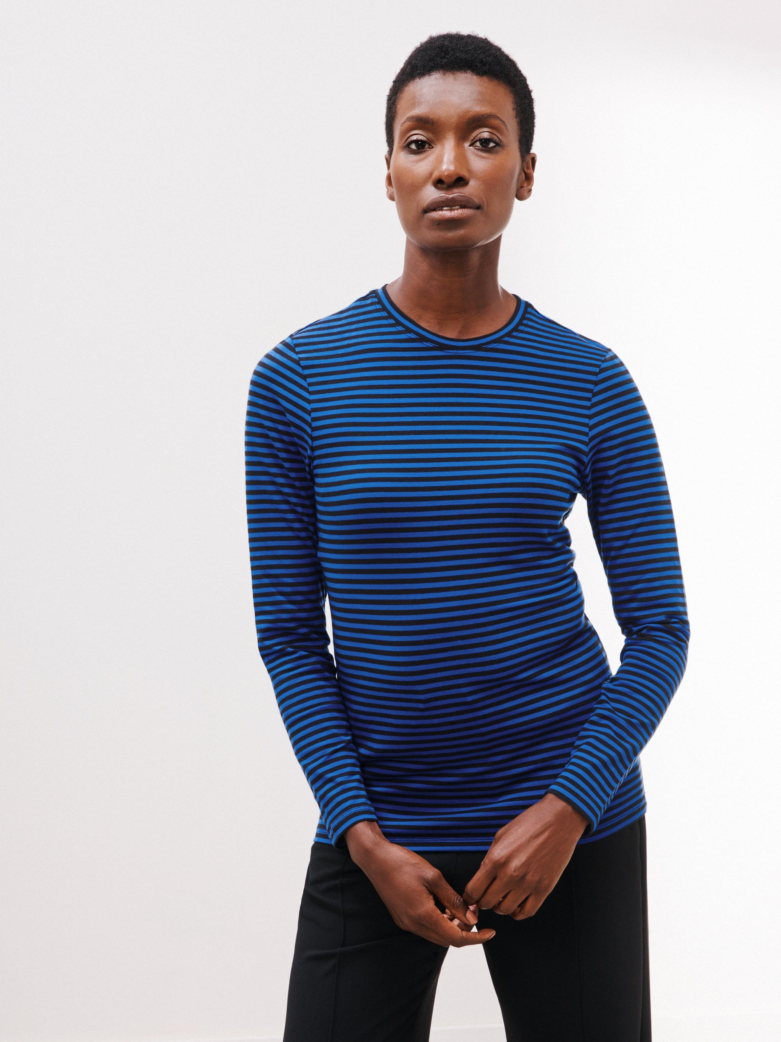 John Lewis Breton Stripe Long Sleeve Jersey Top