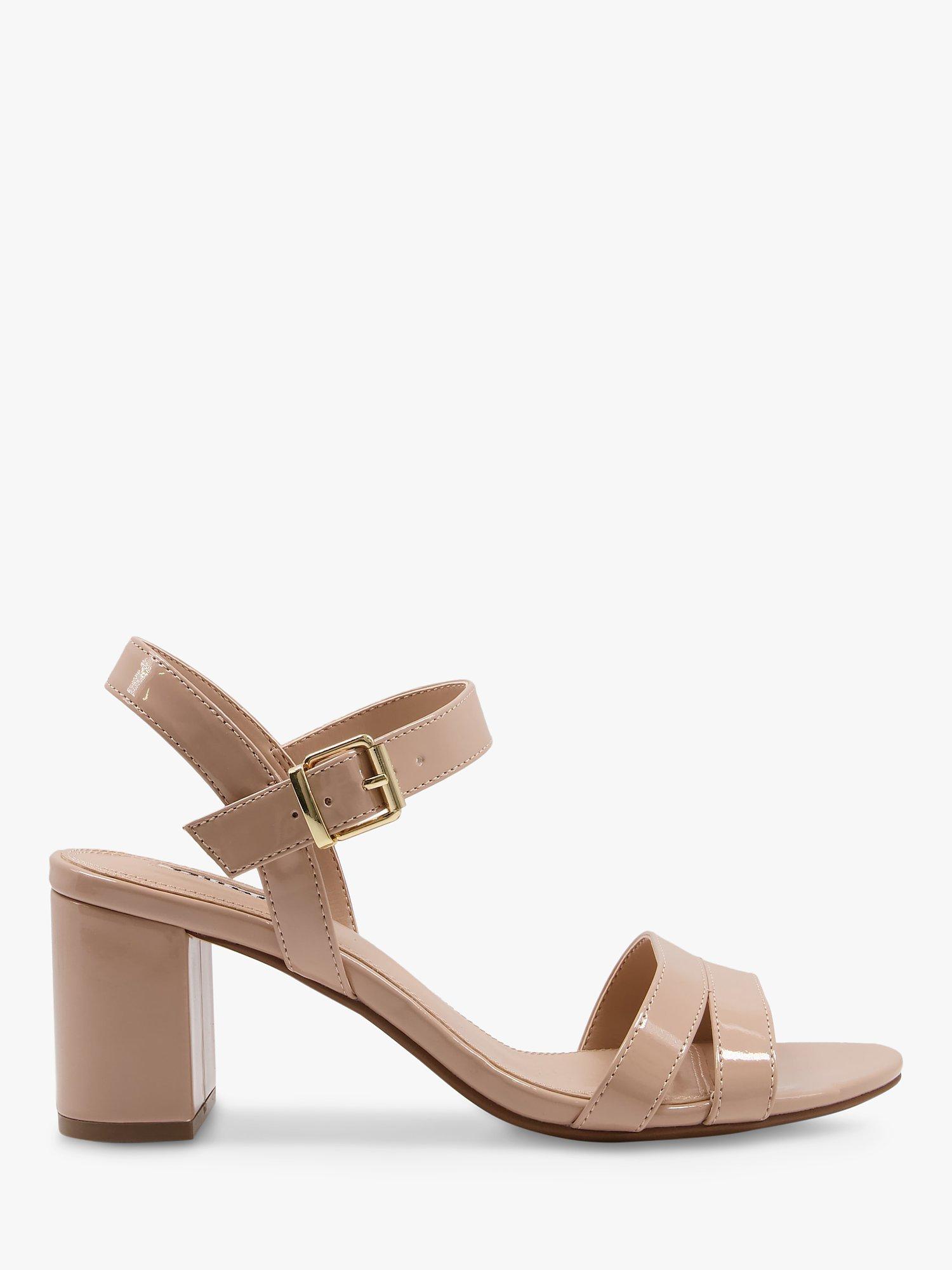 Dune Merisa Block Heel Sandals Nude