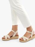 Dune London Linnie Leather Espadrille Flatform Sandals