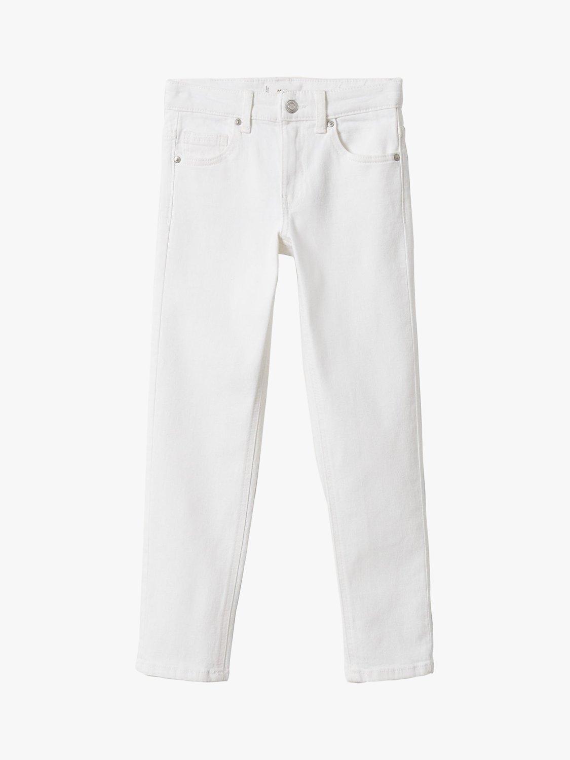 Mango Boys' Slim Jeans, White