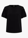 French Connection Light Crepe Top, Black