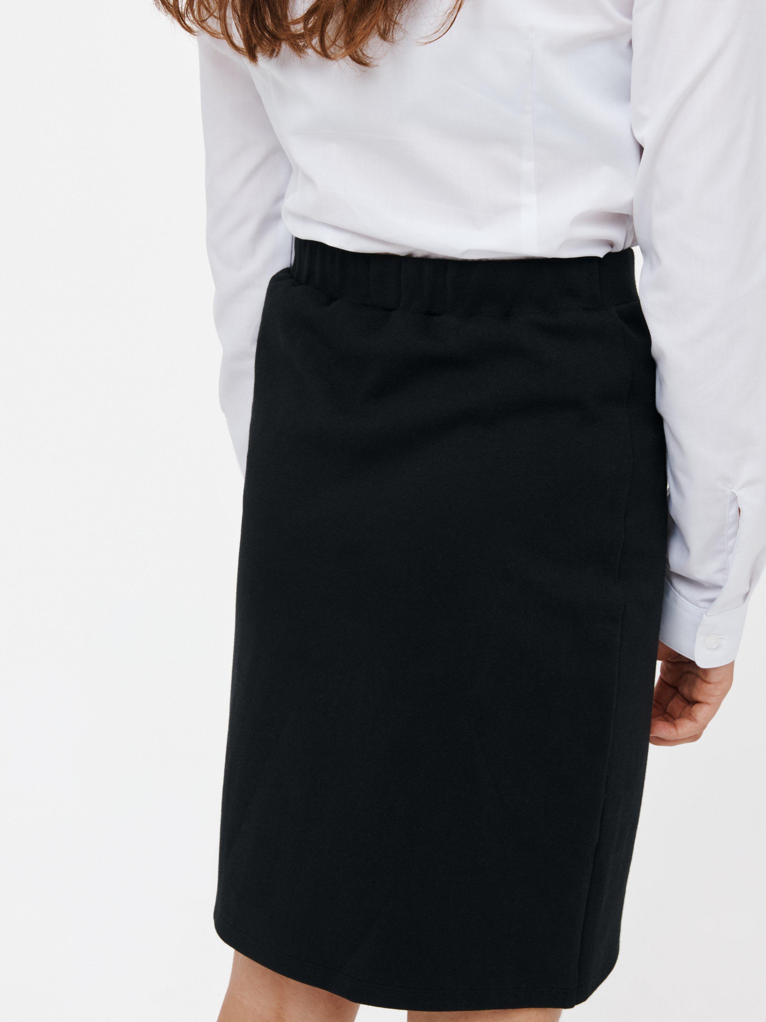 John Lewis Jersey Tube School Skirt Black