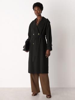 Whistles Riley Trench Coat, Black