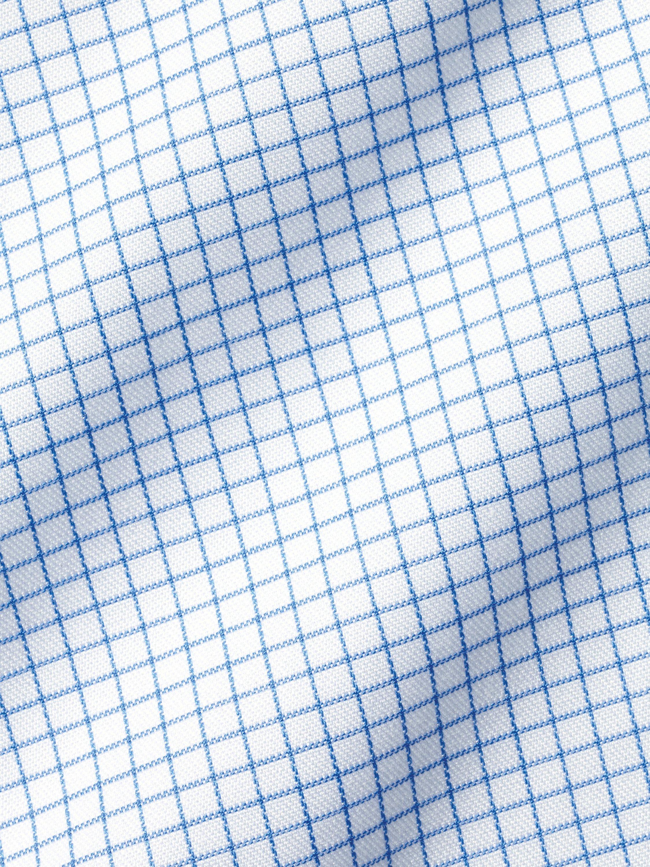 Product image 6 of 6, which shows Charles Tyrwhitt Classic Collar Non-Iron Twill Mini Grid Slim Fit Shirt, Cornflower Blue, 15.5 34